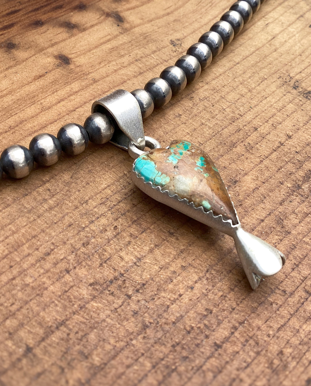 Royston Ribbon Turquoise Pendant Sterling Silver | Southwestern Necklace Pendant