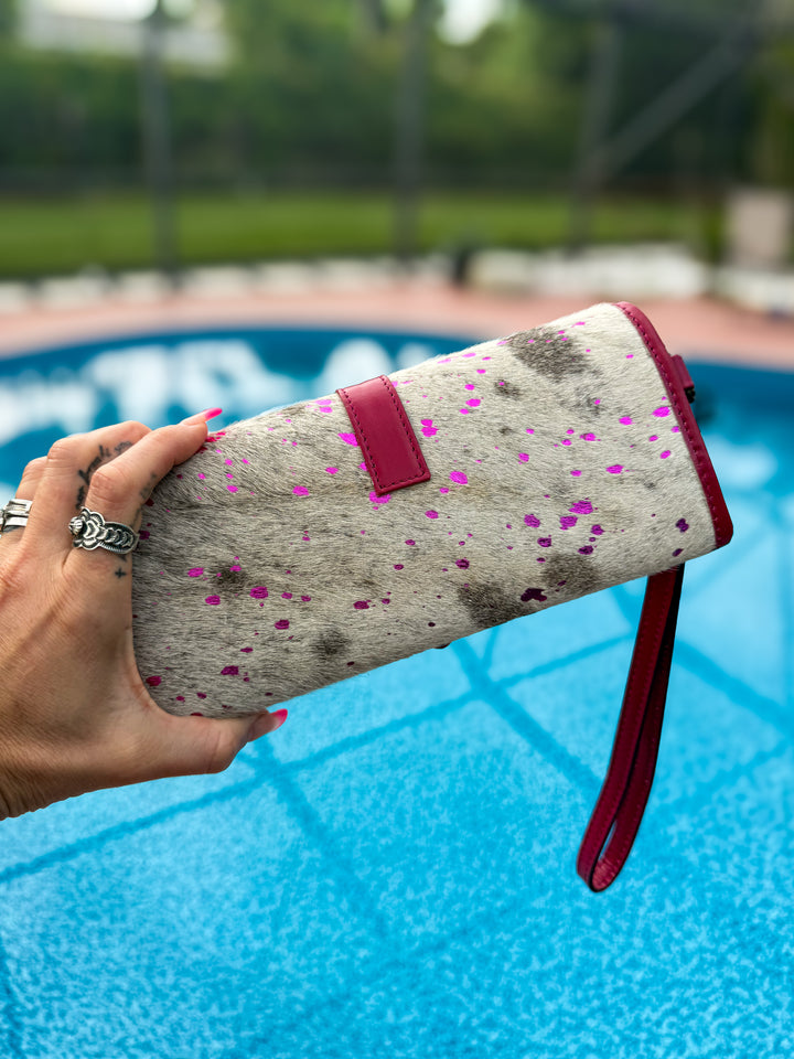 Cowboy Crush Clutch Wallet | Genuine Cowhide Phone Wallet & Wristlet