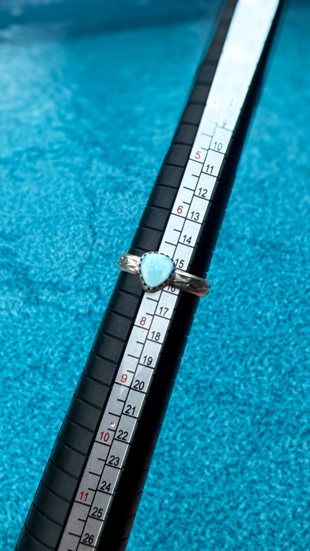 Golden Hills Turquoise Ring | Handmade Navajo Sterling Silver Wedding Style Ring | Size 7 | Robinson Martinez