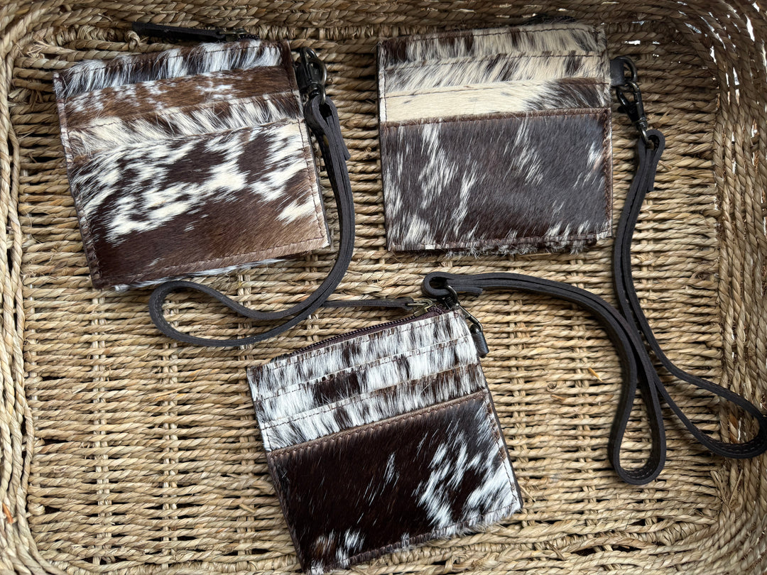 Cowhide Card Holder Wristlet