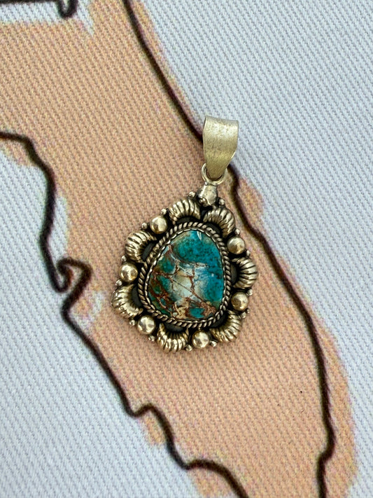 Cinnamon Jasper and Sterling Silver Southwestern Artisan made Pendant