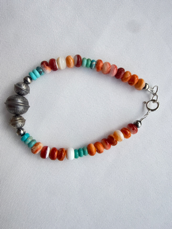 Kimberly Tom Navajo Spiny Oyster & Turquoise Stacker Bracelet