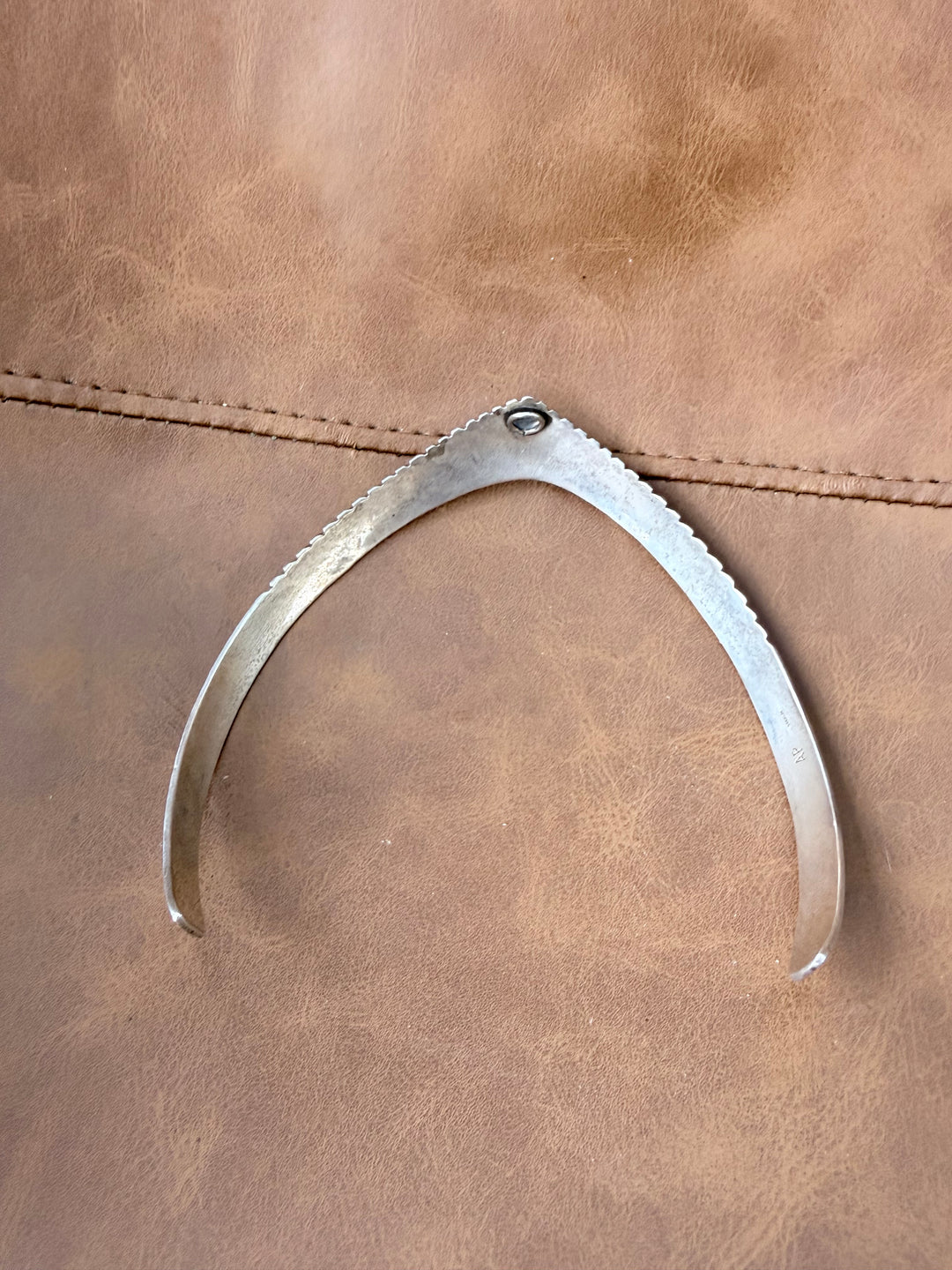 Vintage Alice Platero Navajo Sterling Silver Torque Collar Necklace