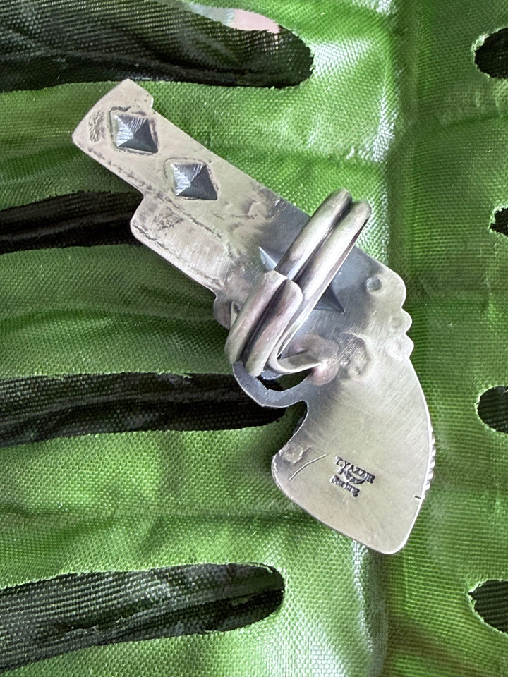 Finger Gunzz | Tim Yazzie Navajo Turquoise Sterling Silver Rings