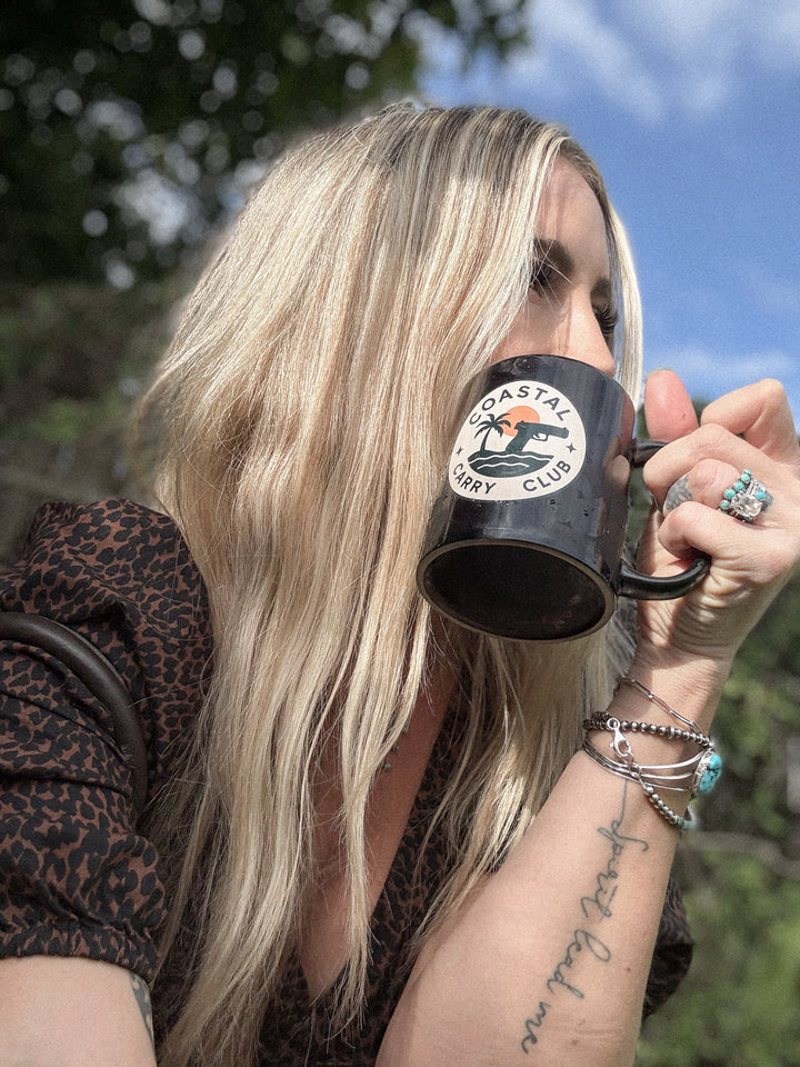 Coastal Carry Club Black Glossy Mug