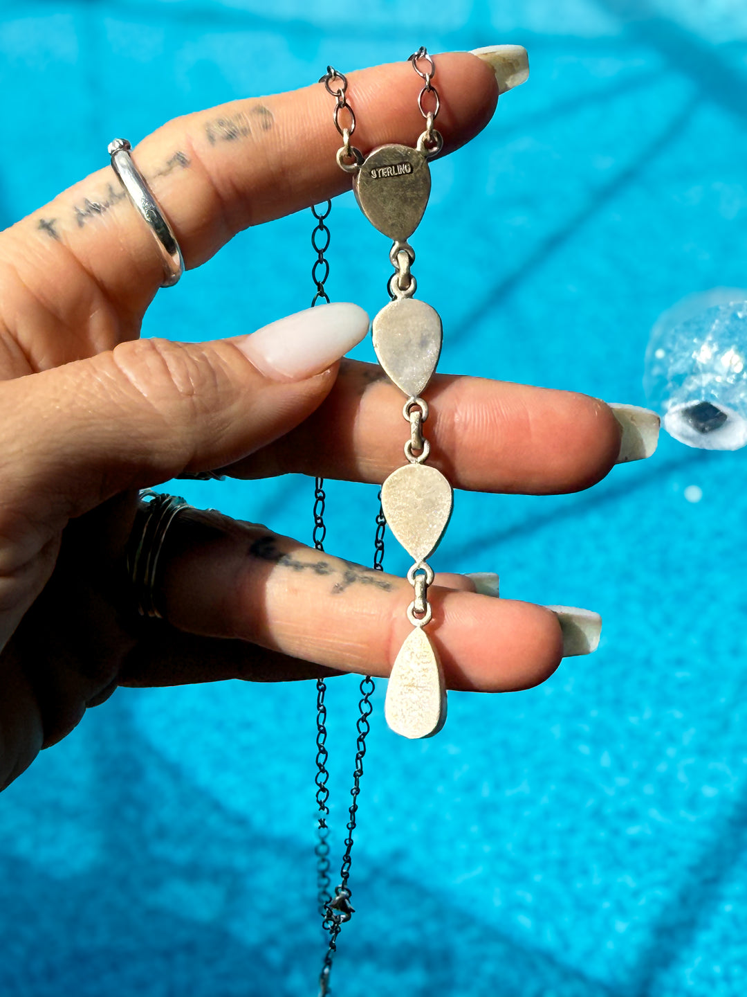 Mine No. 8–Style Turquoise Sterling Silver Lariat Necklace – Southwestern Drop