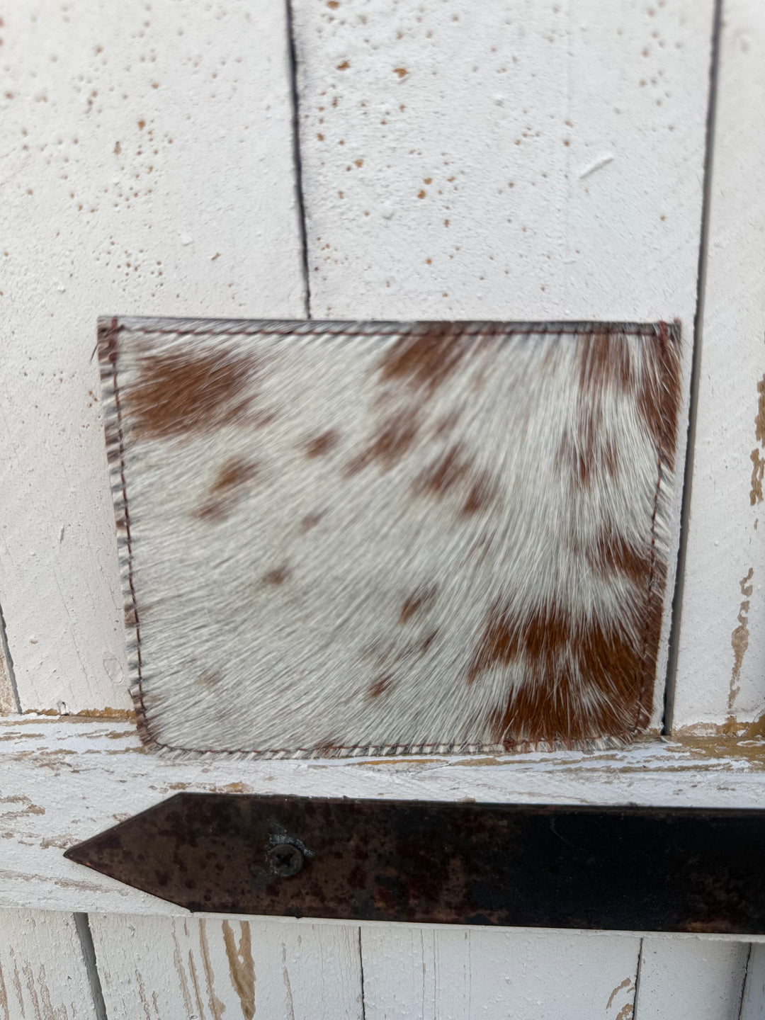 Genuine Hair on Cowhide Card Holder Pocket Sleeve
