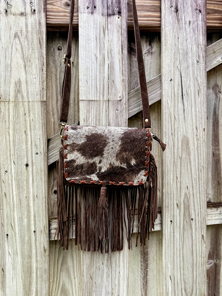The High Desert Fringe Crossbody | Suede & Hair-On Cowhide