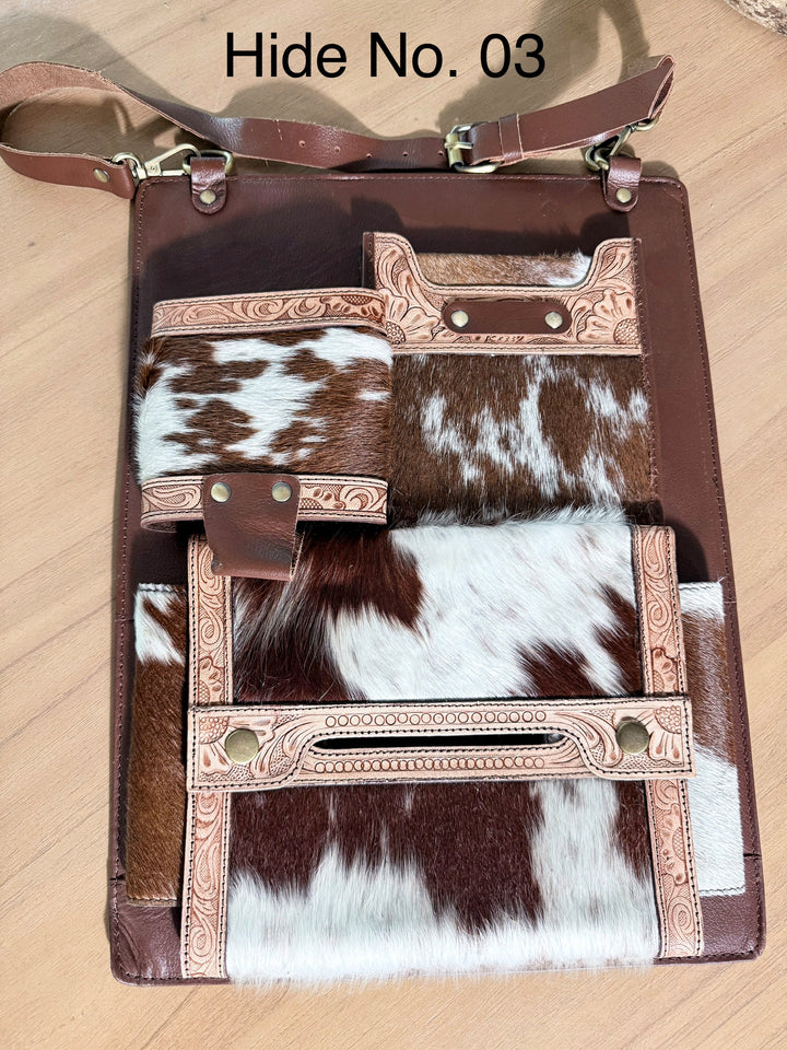 The Backroad Organizer | Cowhide & Leather Car Seat Organizer