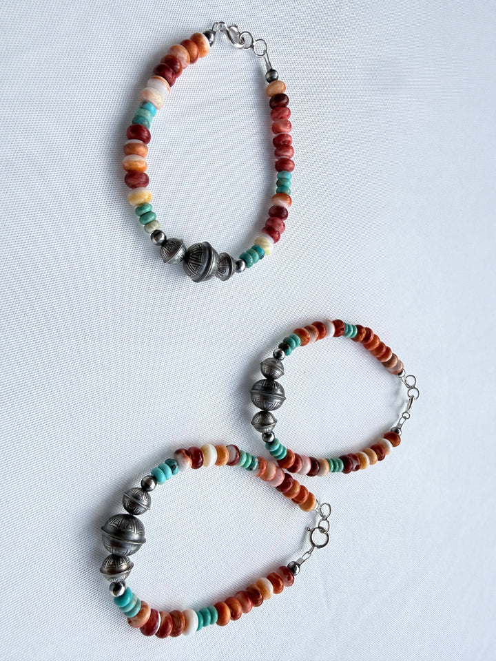 Kimberly Tom Navajo Spiny Oyster & Turquoise Stacker Bracelet