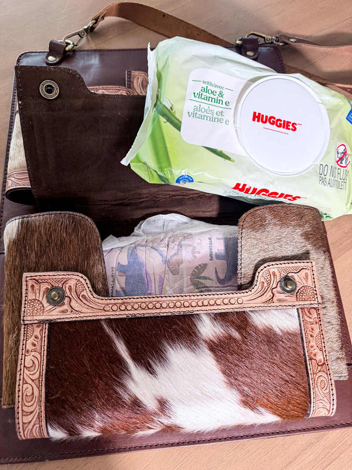 The Backroad Organizer | Cowhide & Leather Car Seat Organizer