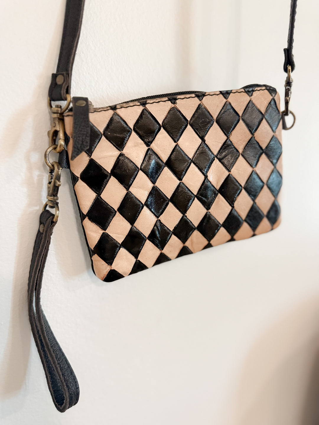 The Checkmate Collection | Cowhide & Leather Travel Set