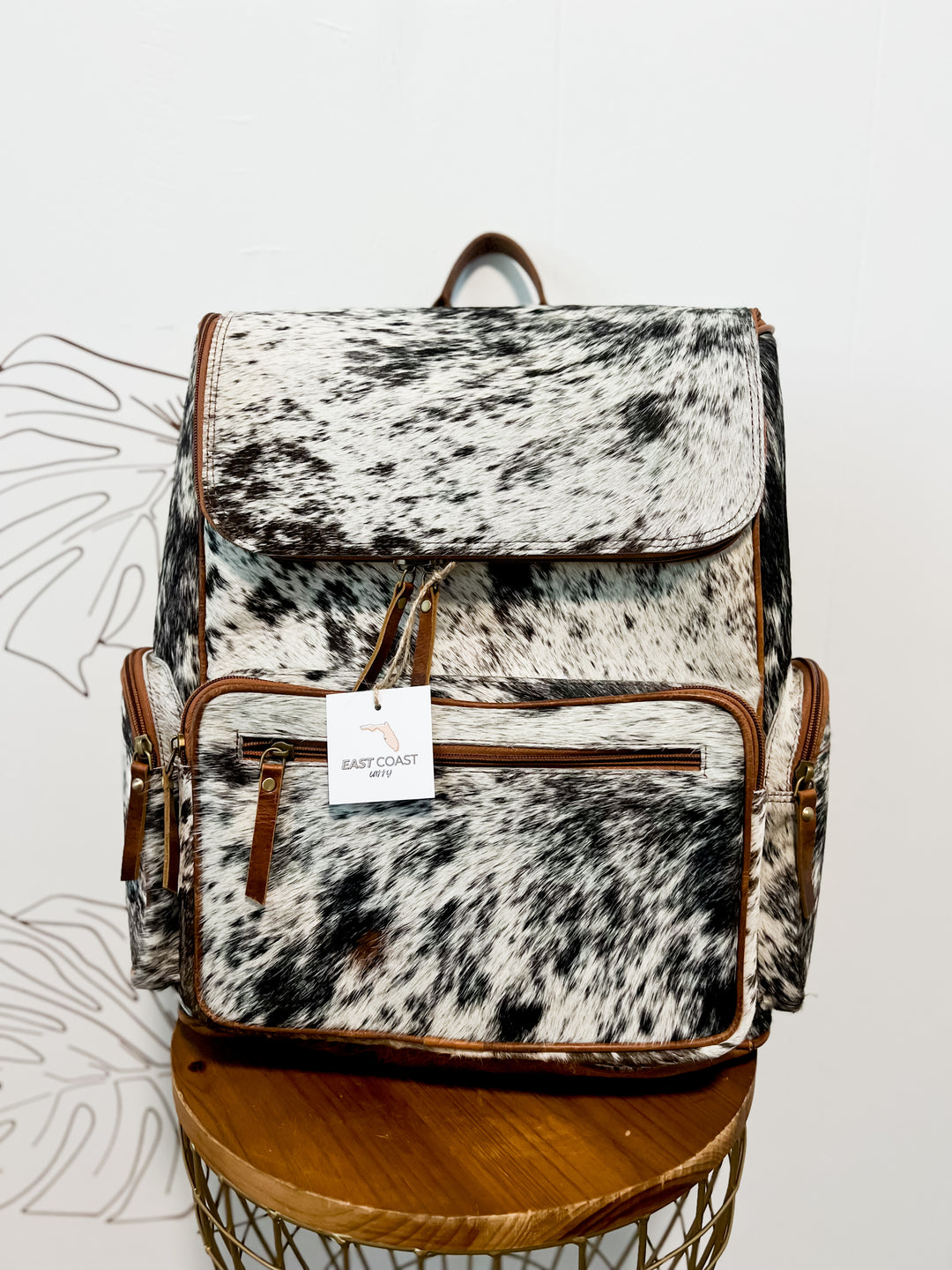The Bubba Bag: Hair on Cowhide Leather All Adventures backpack