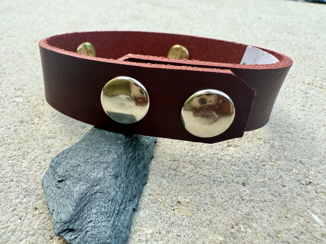 Navajo Turquoise Inlay Leather Cuff Bracelet – Handmade Sterling & Leather – Adjustable Snap Fit – Edison Yazzie