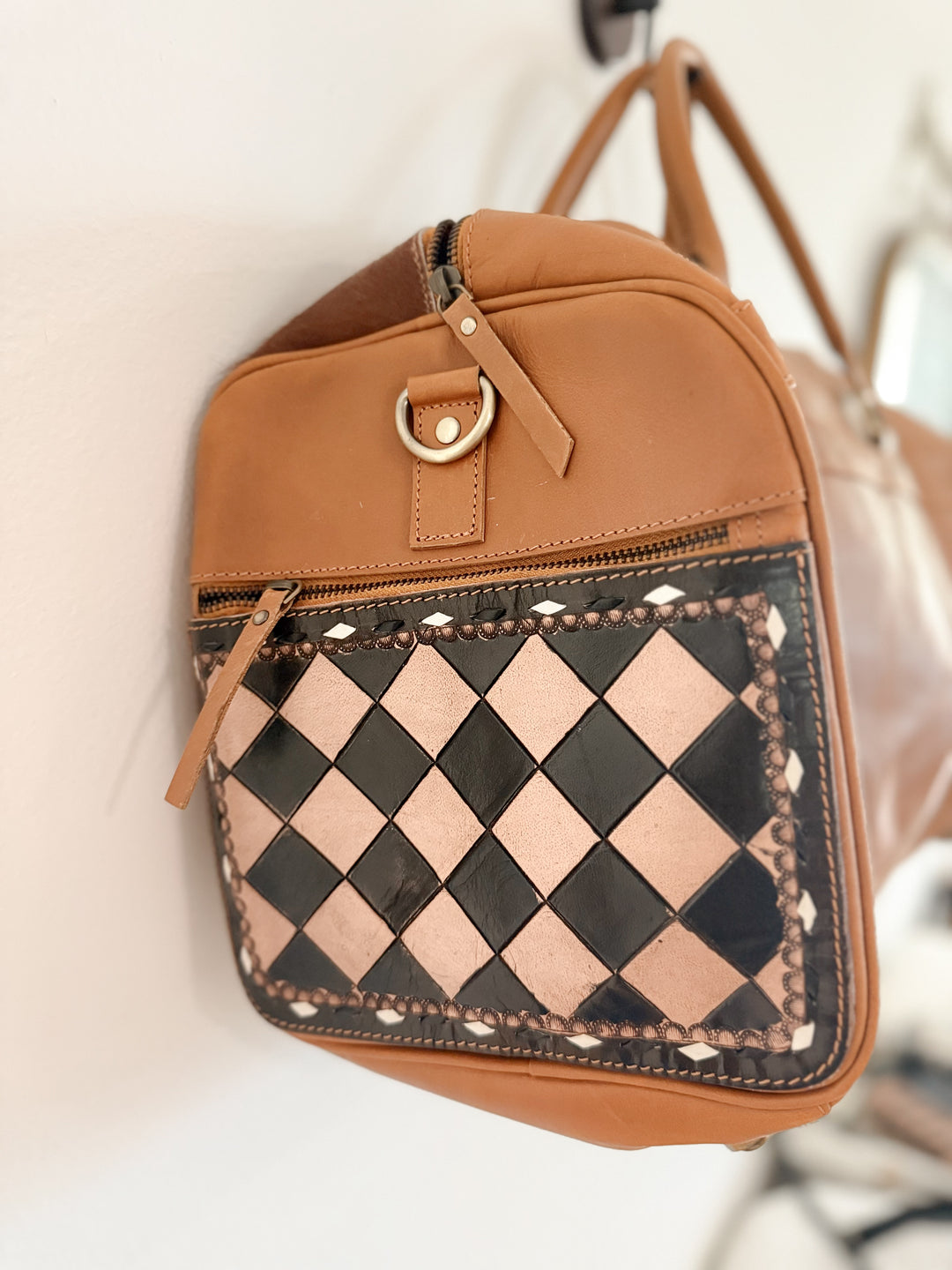 The Checkmate Collection | Cowhide & Leather Travel Set