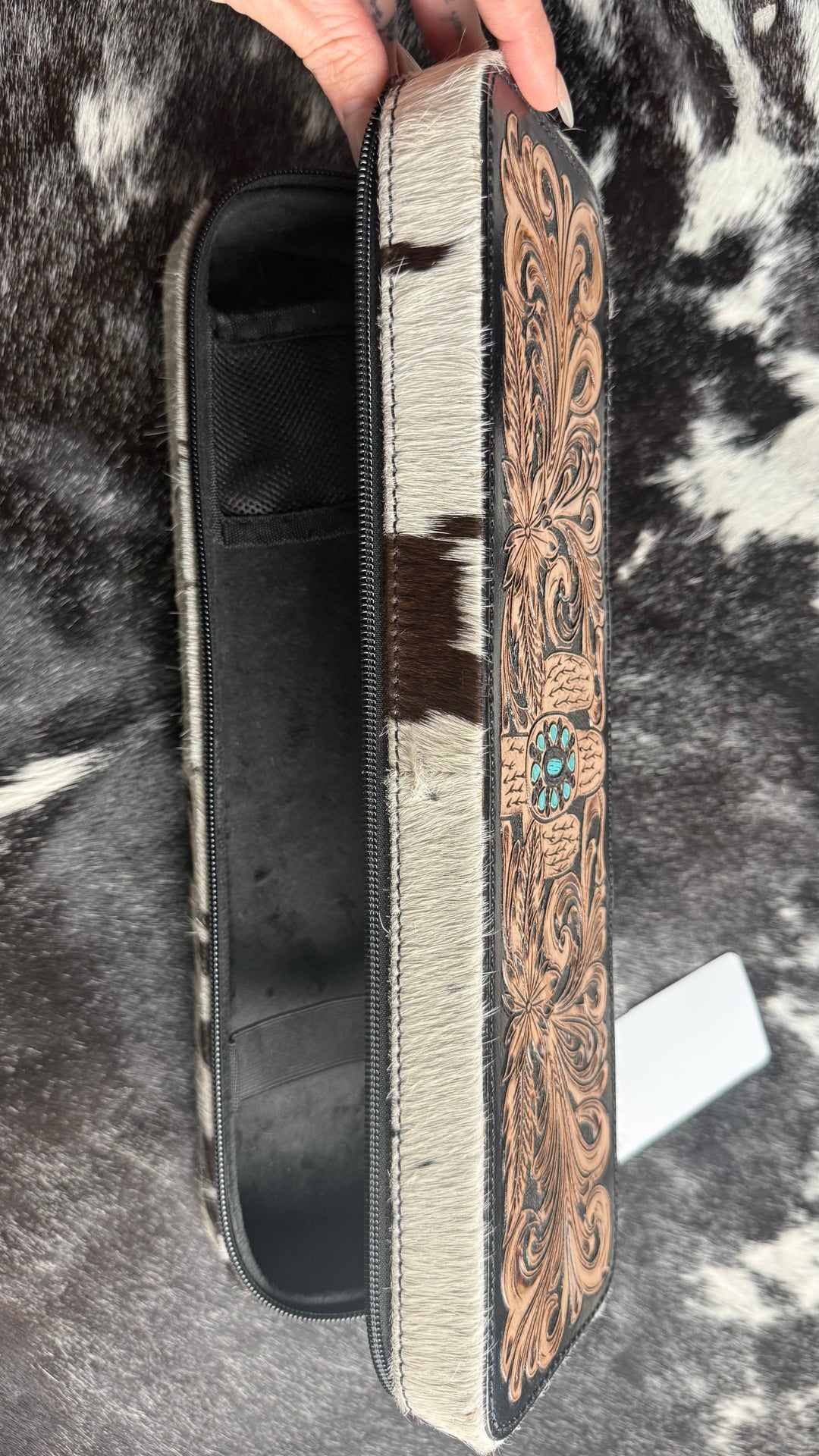 The Wild Hair Tool Box | Western Cowhide Hair Tool Travel Case