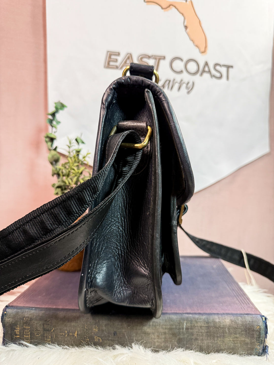 Midnight Rider | Sleek Black Leather & Black/White Cowhide Crossbody