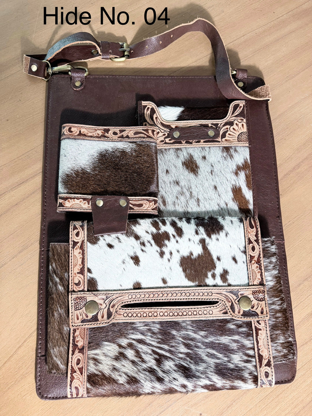 The Backroad Organizer | Cowhide & Leather Car Seat Organizer