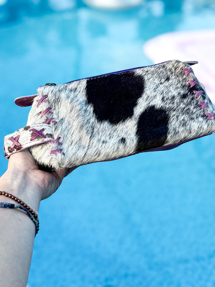 Plum & Hide | Cowhide Leather Cosmetic Bag