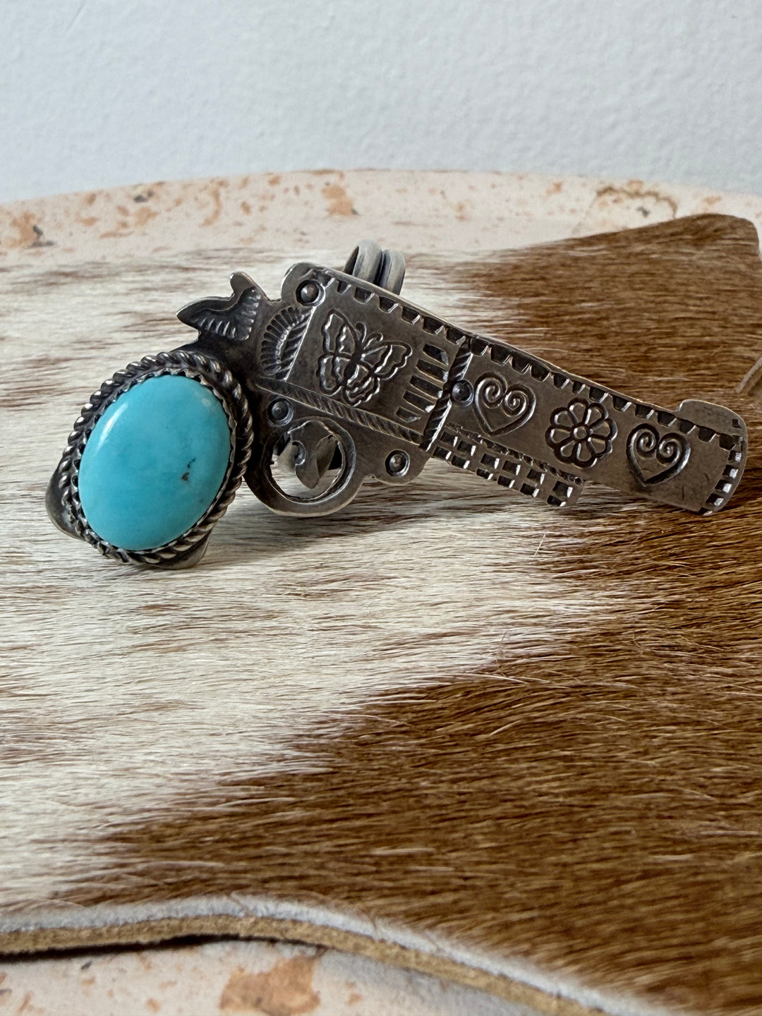 Finger Gunzz | Tim Yazzie Navajo Turquoise Sterling Silver Rings