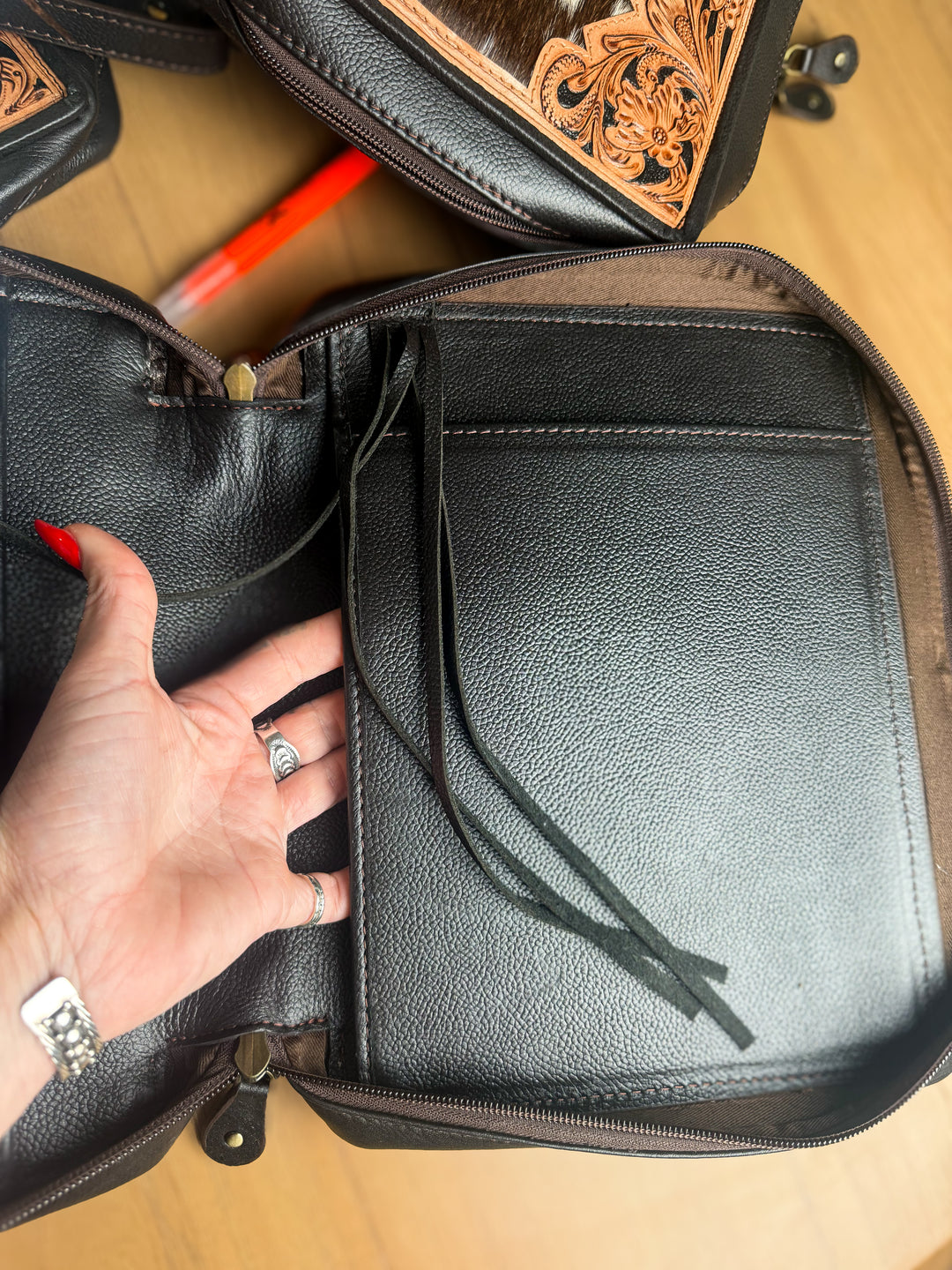 Word Over World™ | Tooled Leather & Cowhide Bible Study Case