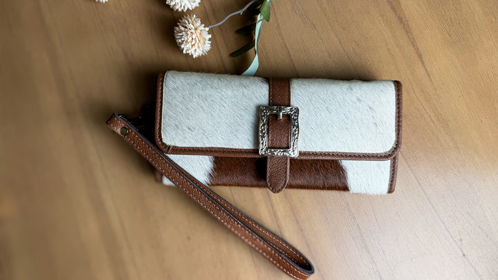 Cowboy Crush Clutch Wallet | Genuine Cowhide Phone Wallet & Wristlet
