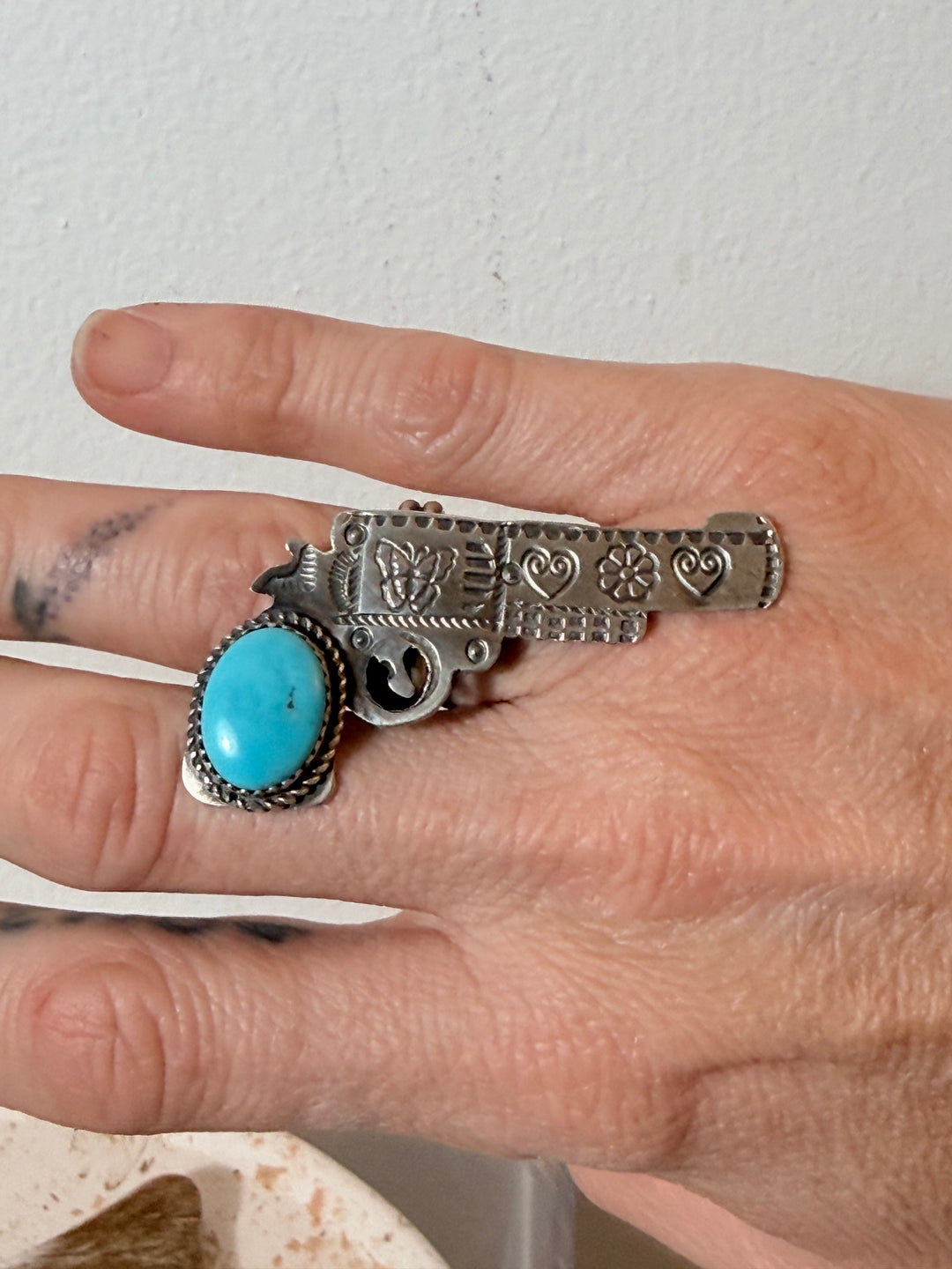 Finger Gunzz | Tim Yazzie Navajo Turquoise Sterling Silver Rings