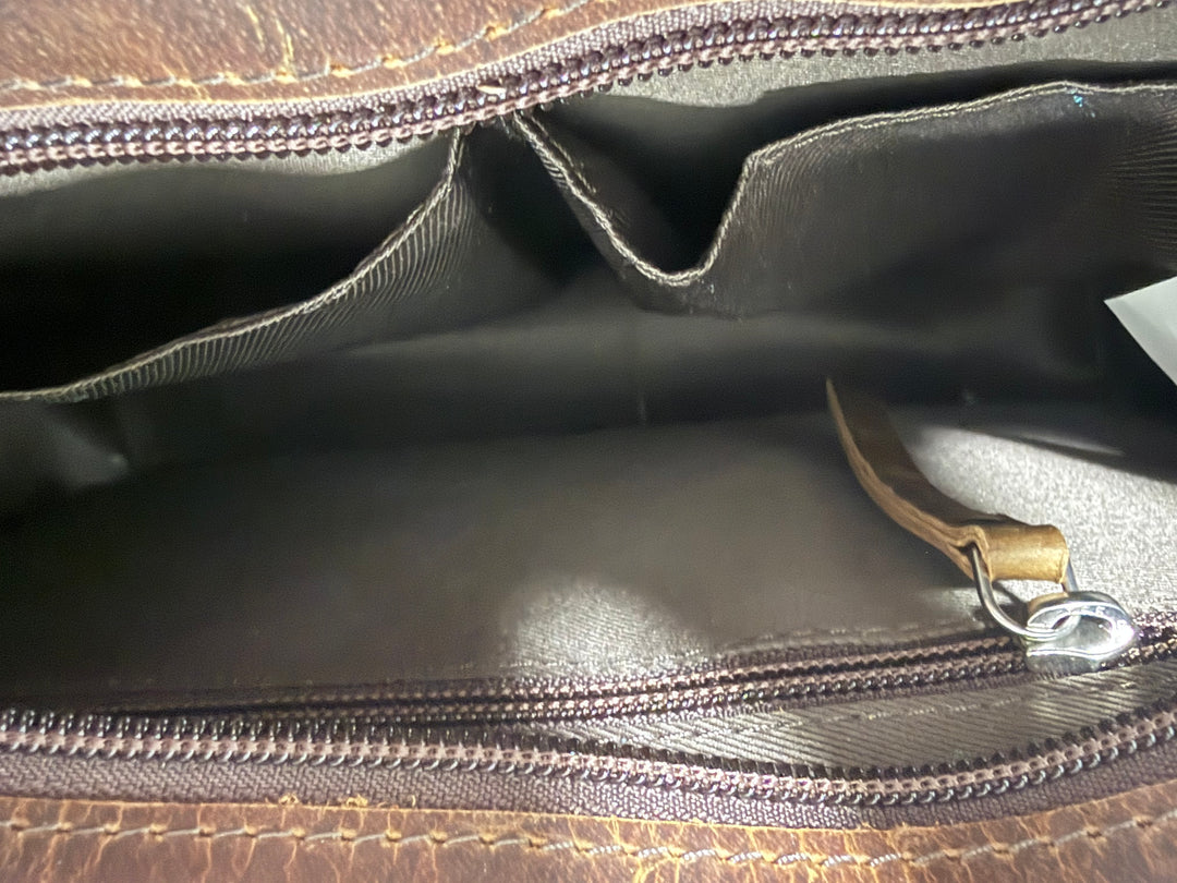 The Little Boss | Turquoise Tooled Cowhide Mini Carry Bag