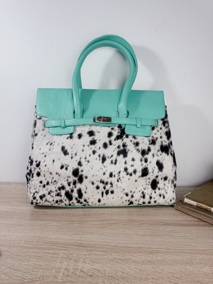 The Fancy Fur | Cowhide Leather Work & Travel Bag