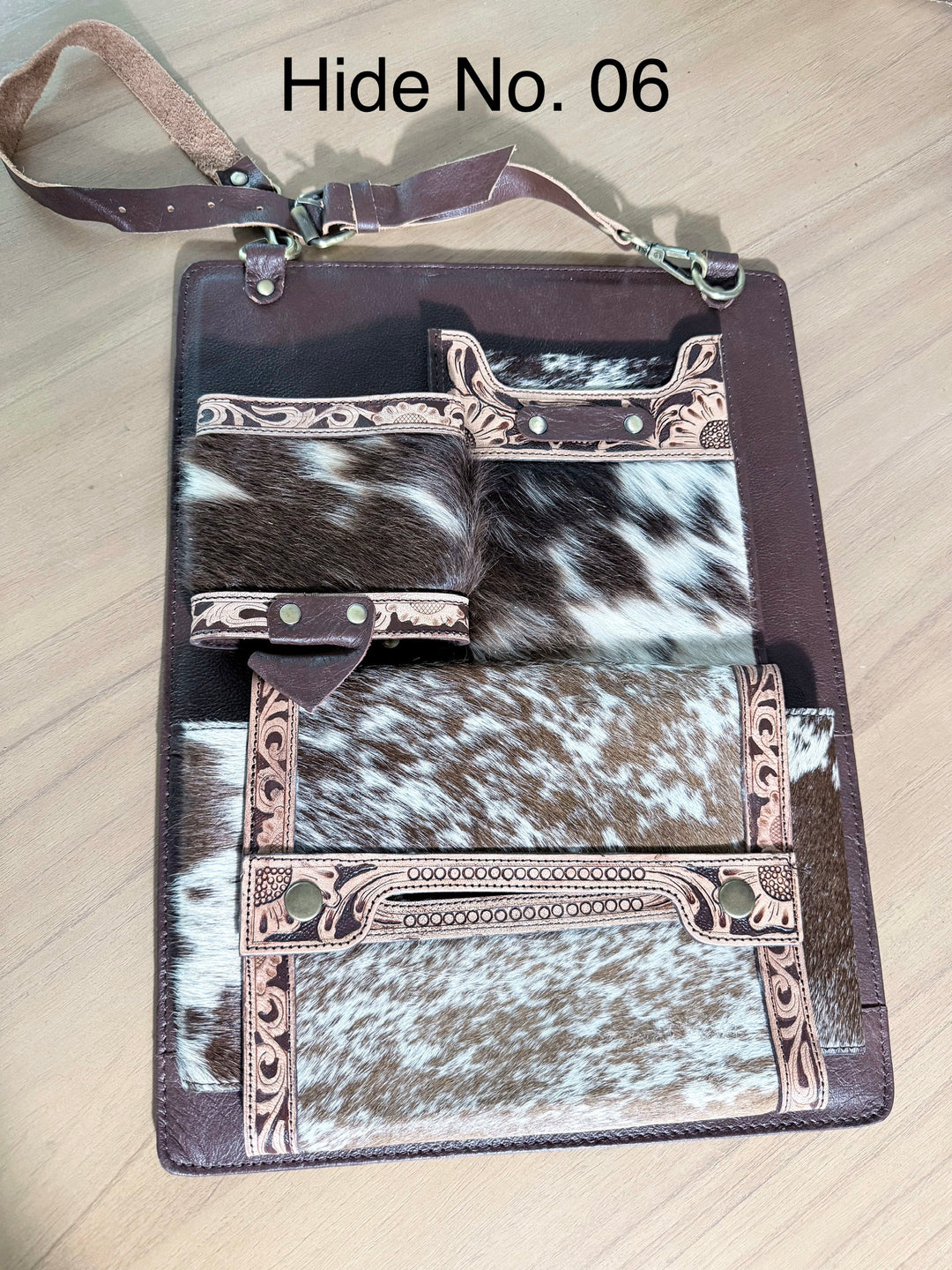 The Backroad Organizer | Cowhide & Leather Car Seat Organizer