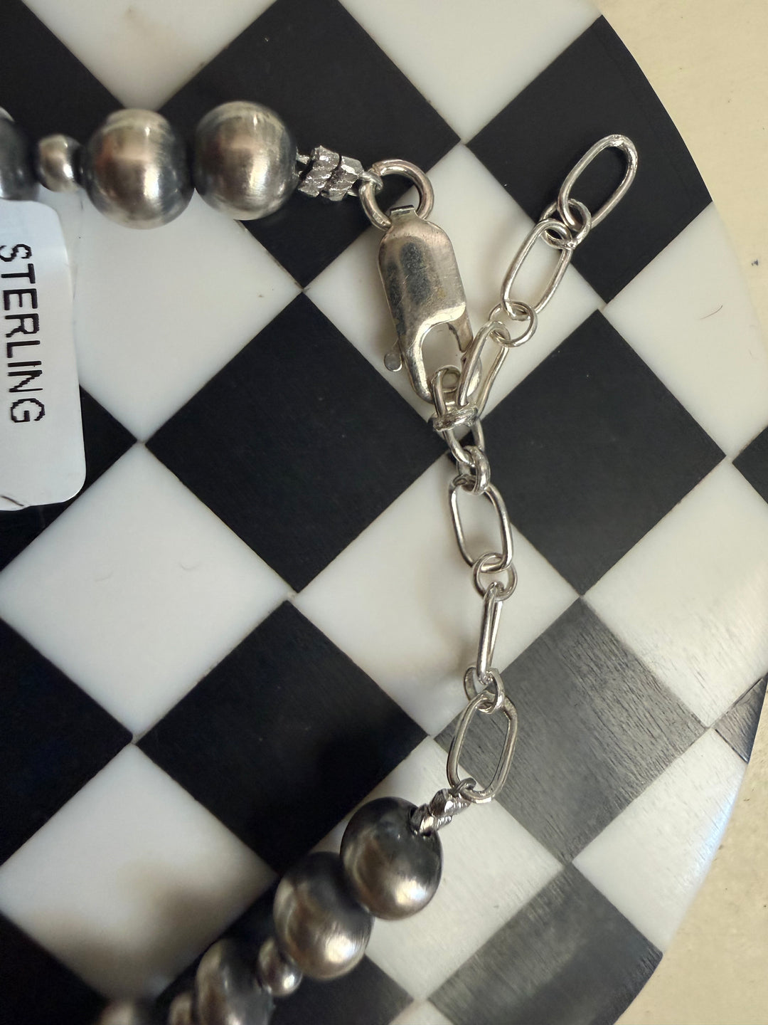 Lucinda Sardo 6mm Navajo Pearl Sterling Silver Bracelet | 6–9”