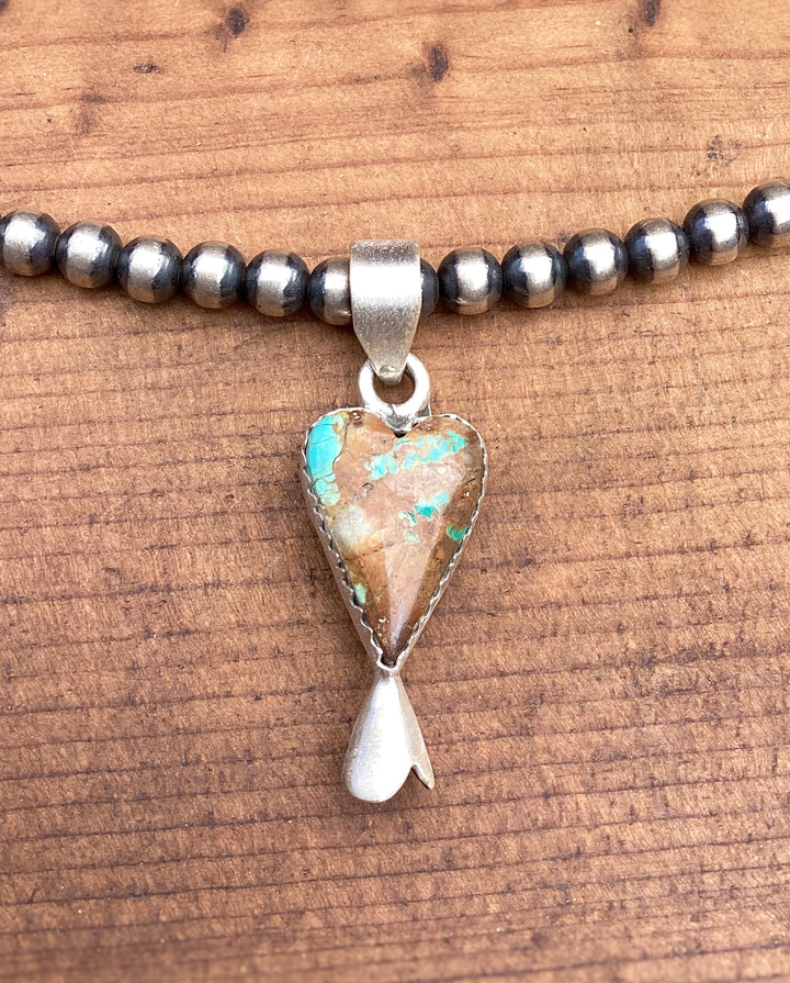 Royston Ribbon Turquoise Pendant Sterling Silver | Southwestern Necklace Pendant