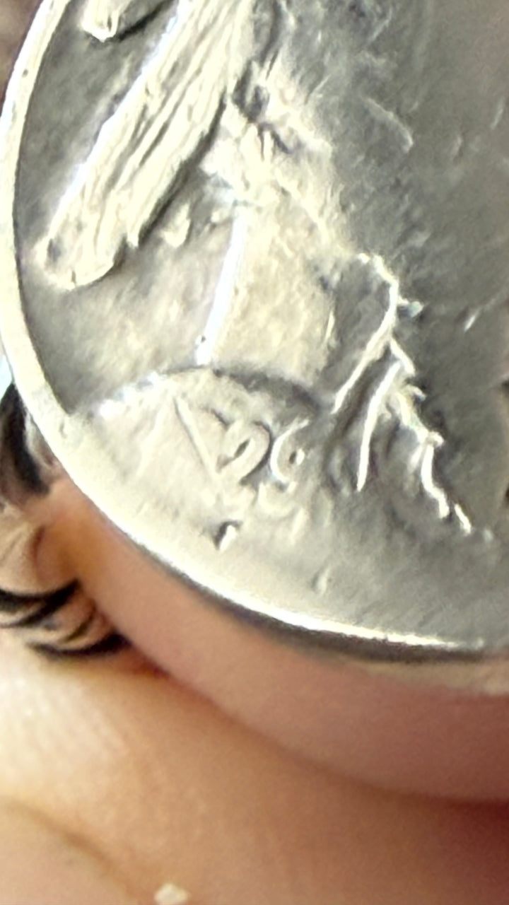 Vintage Buffalo Nickel Ring | Sterling Silver Twist Band | Handmade USA | Size 8