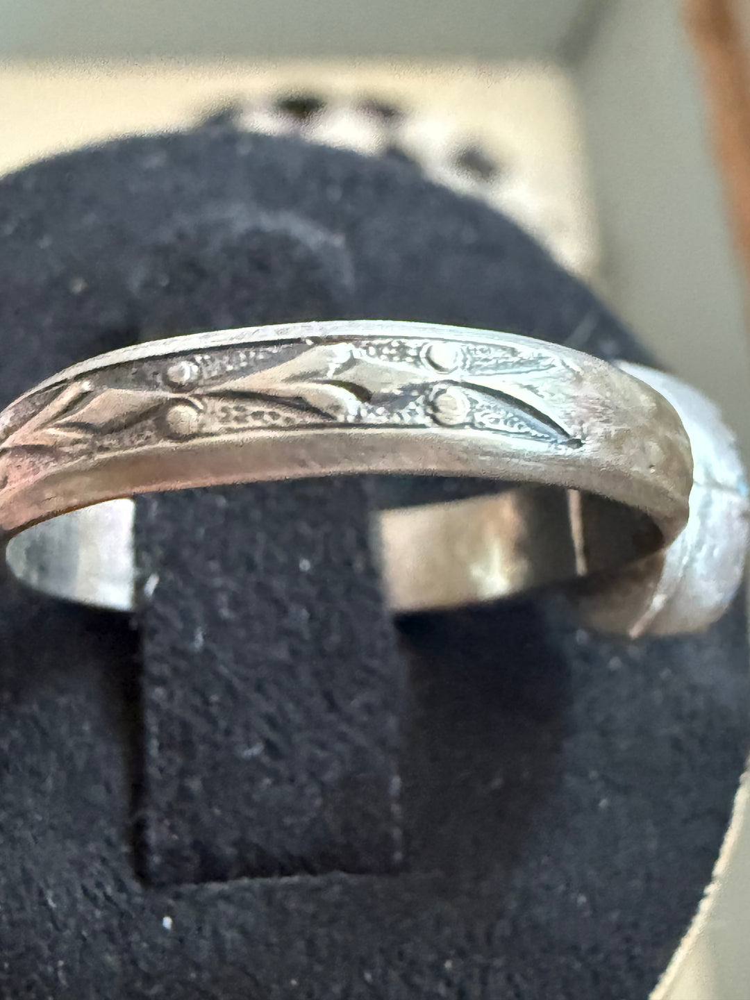 Golden Hills Turquoise Ring | Handmade Navajo Sterling Silver Petite Turquoise Ring | Size 7 | Robinson Martinez