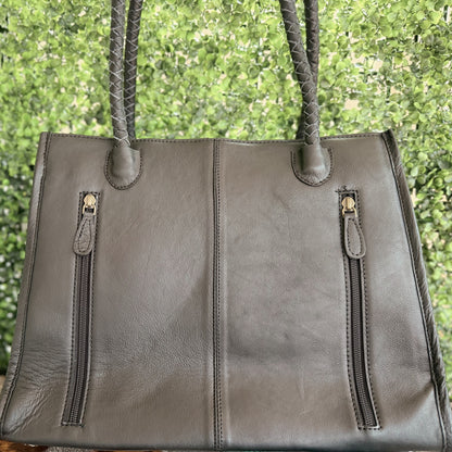 Family Tradition : in Black Leather - Tooled Leather & Cowhide Concealed Carry Tote