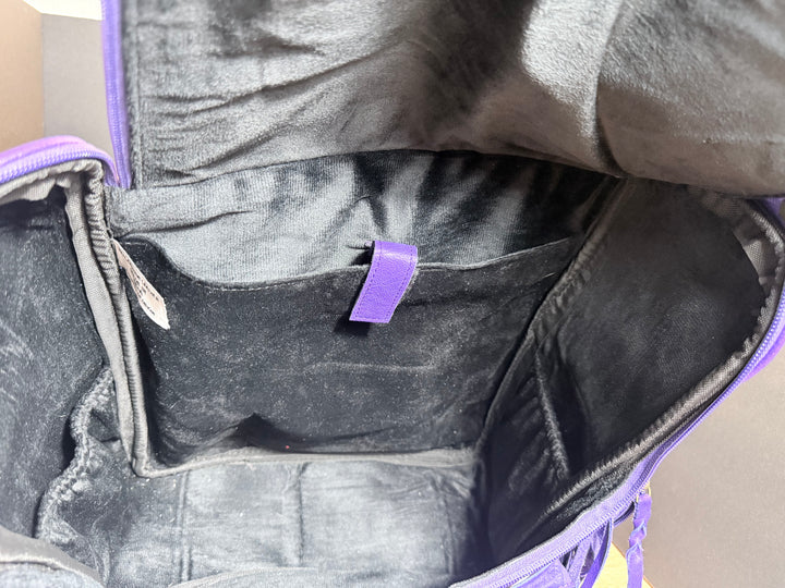 The Violet Run | Cobalt Violet Leather & Cowhide Fringe Backpack