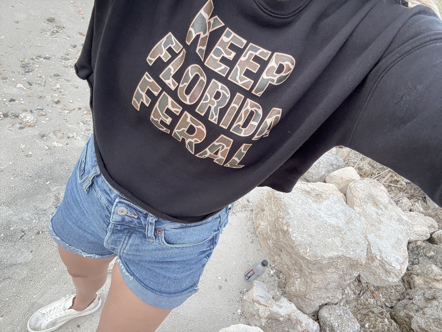 Keep Florida Feral Crop Sweatshirt