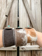 Sundown Cuff : Cowhide Leather Bracelet Concho Cuff