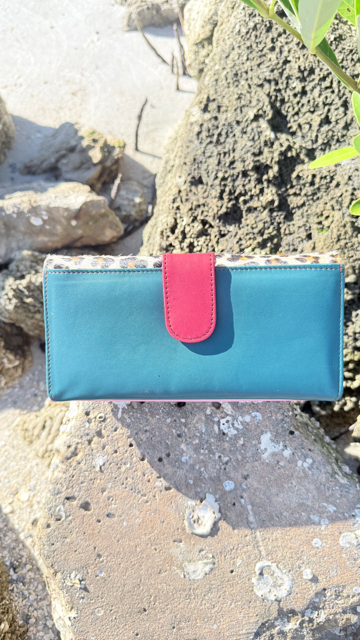 Palm Beach Rodeo | Hair on Hide with Animal Design and Colorful Recycled Leather Wallets