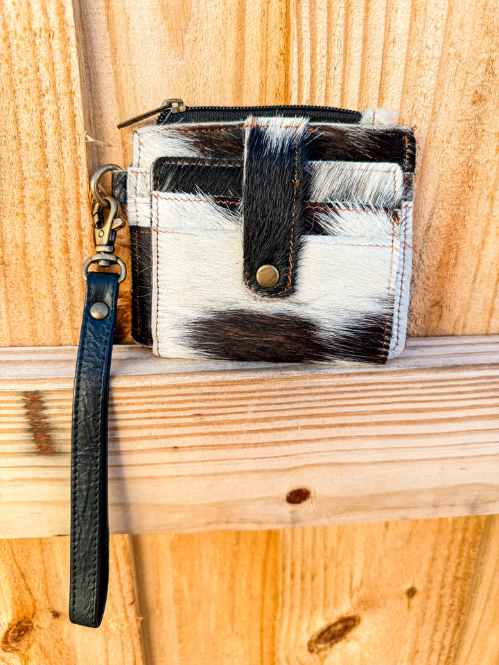 Cowhide Card Holder Wristlet