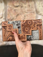 Two Step – Golden Hour : Tooled Leather and Cowhide Wallet
