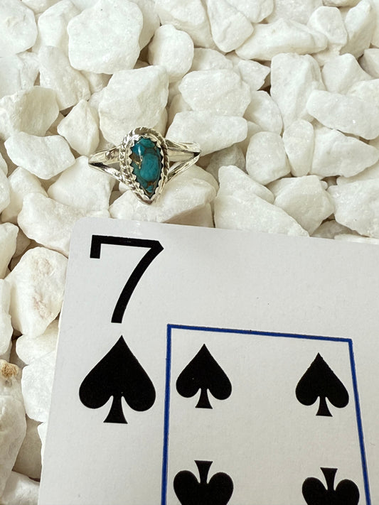 High Noon Horizon - Mojave Turquoise 925 Ring - Size 7