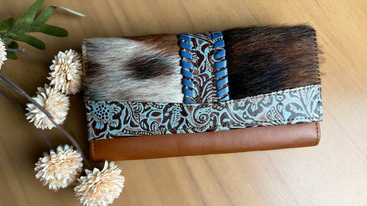 Willow Grace Cowhide Phone Wallet Clutch | Spring Collection Western Leather Wallets 3 Options