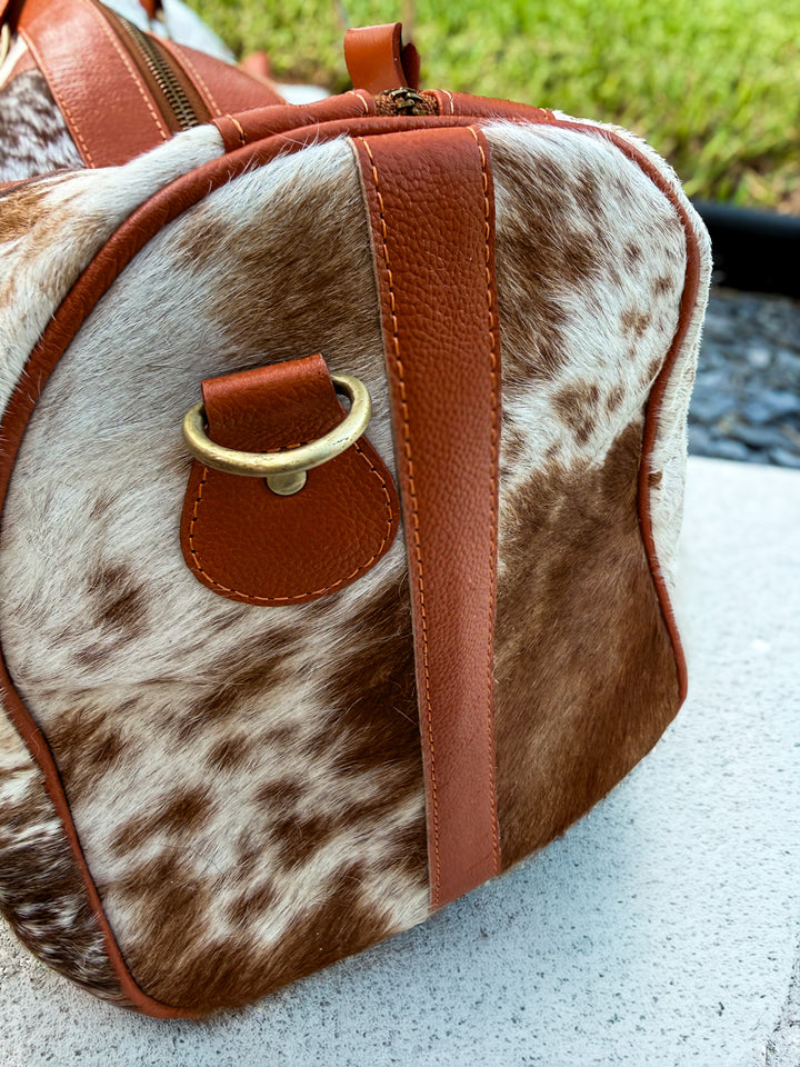 The Quick Stop | Cowhide & Leather Duffle Bag