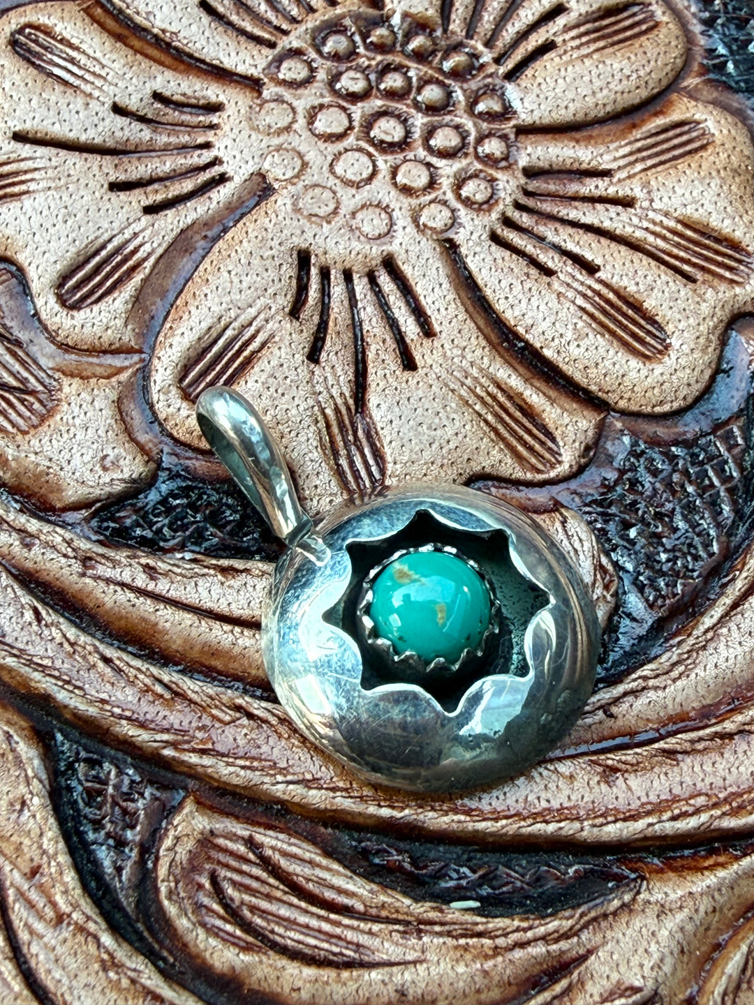 Sterling Silver Mini Naive Necklace Pendant | Spiny Oyster, Pink Opal, Turquoise
