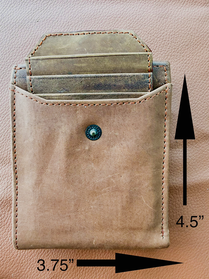 Frontier Fold | Cowhide Bifold Wallet – Handmade Western Leather Wallet for Men