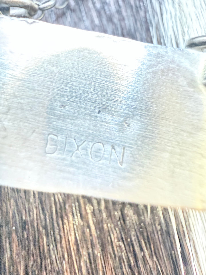 Navajo Handmade Kingman Bar Necklace by Johnny Dixon