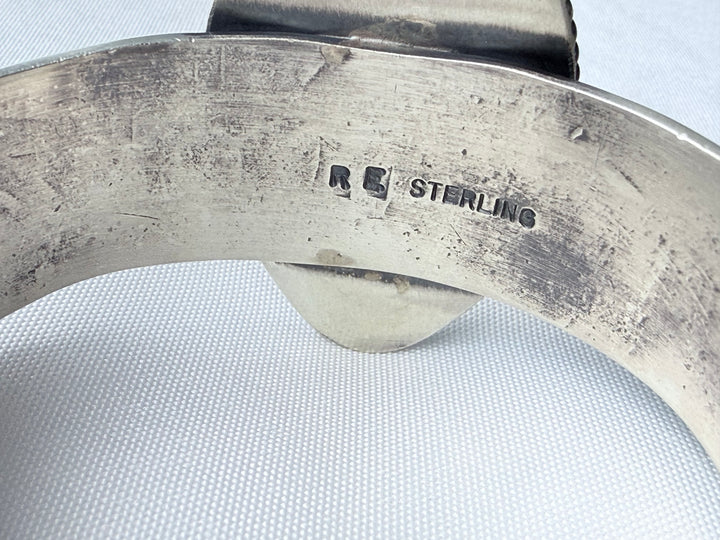 One of Seven | Rick Enriquez Navajo Black Jack Turquoise Sterling Silver Cuff