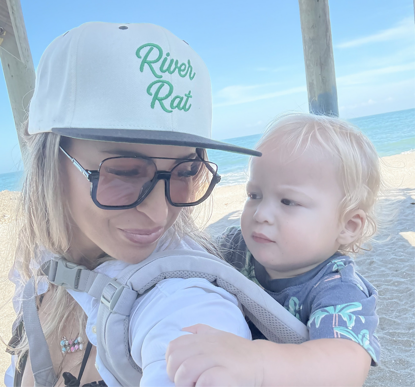 River Rat Embroidered Snapback Hat