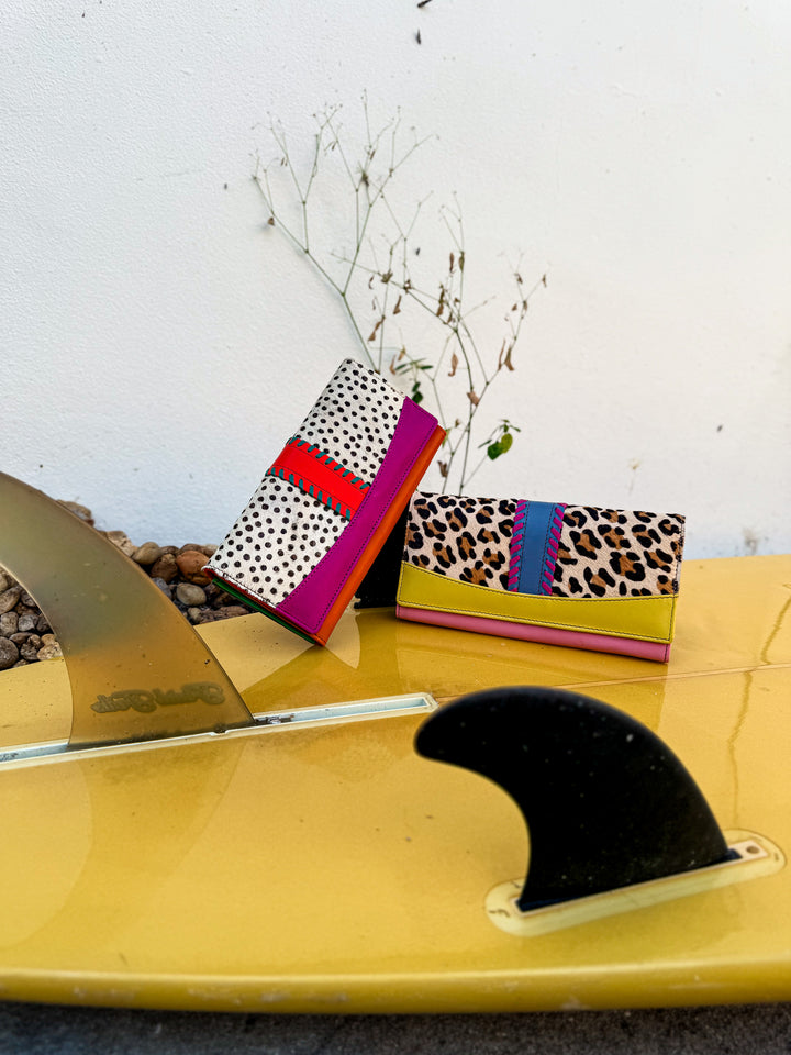 Palm Beach Rodeo | Hair on Hide with Animal Design and Colorful Recycled Leather Wallets